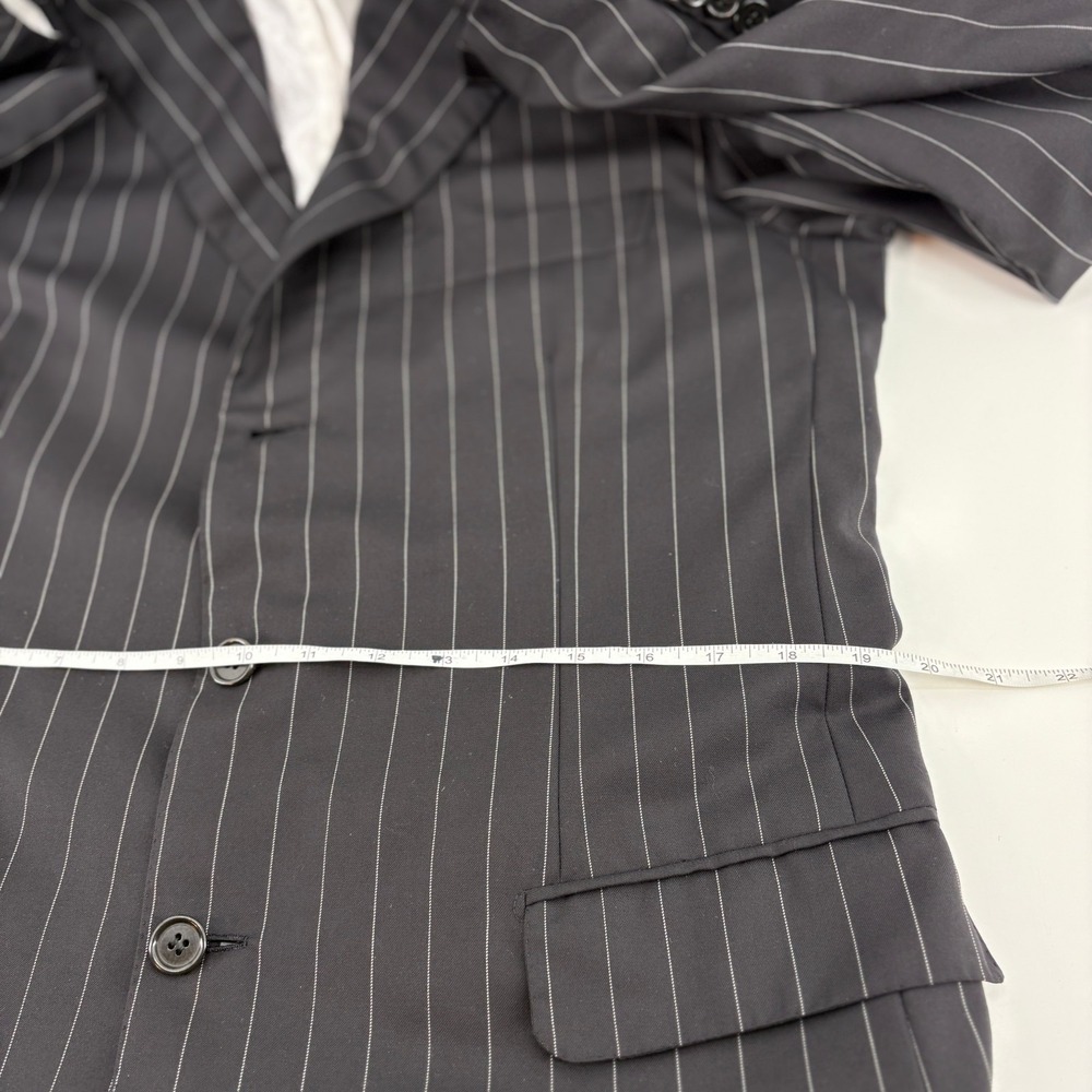 Brioni Blazer 40R Super 180s Wool Pinstripe Made Italy Black Sport Coat - Picture 14 of 16